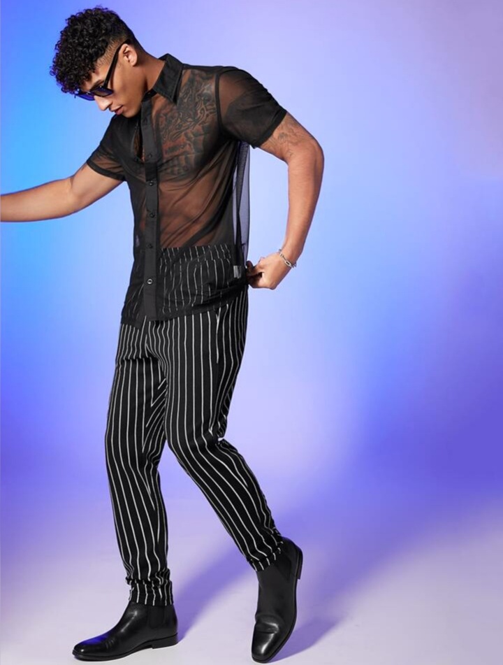Men's Sheer Mesh Shirt